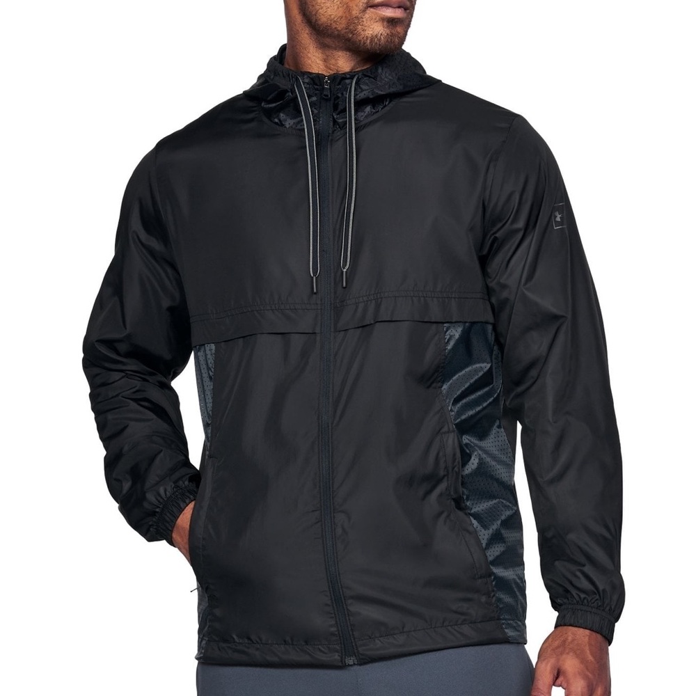 Under Armour Black UA Sportstyle Windbreaker